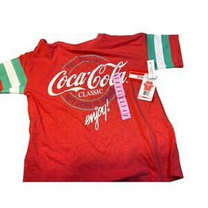 Coca-Cola Classic Red Official T-Shirt Soft Drink of Summer Enjoy! logo